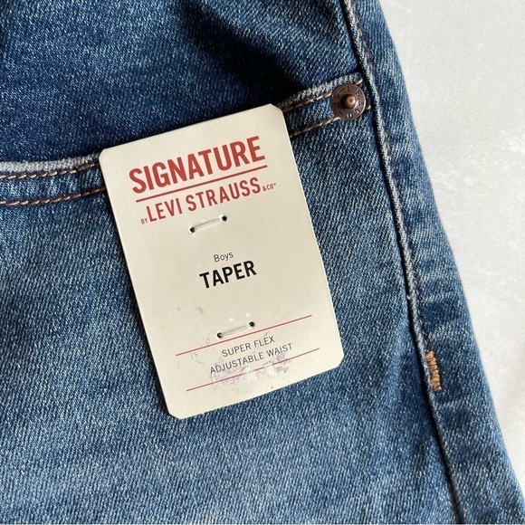 Signature by Levi Strauss Size 18 youth Boys Taper leg Jeans NWT - Picture 9 of 11